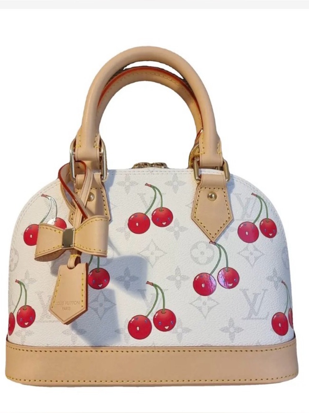 Louis Vuitton LV X TM Monogram Cerises Alma BB White